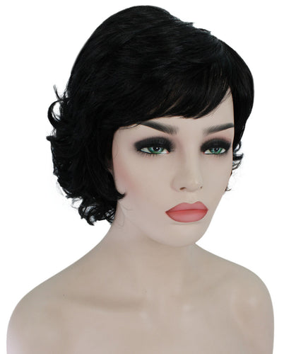 Black Tousled Hairdo Bob Wig with Windblown Layers