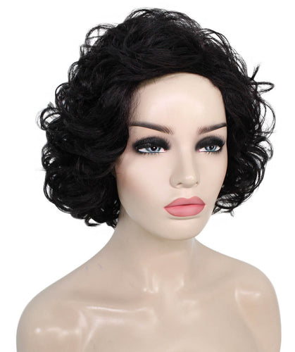 Black Curly Asymmetrical Hairstyles