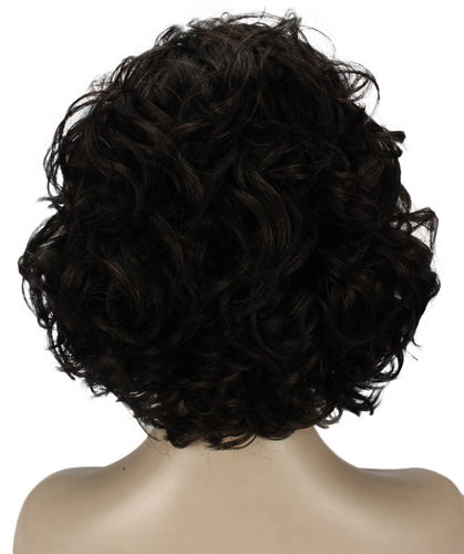 Off Black Curly Asymmetrical Hairstyles