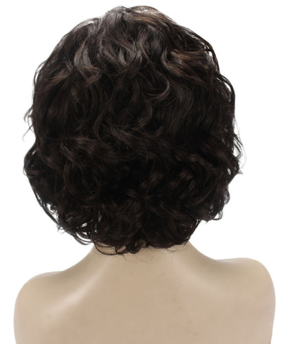 Dark Brown Curly Asymmetrical Hairstyles
