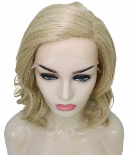 Light Blonde synthetic swiss lace front wigs