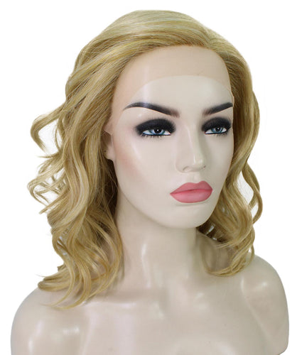 Strawberry Blonde synthetic swiss lace front wigs