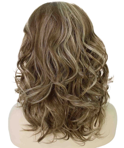 Light Ash Brown with Light Blonde Frost swiss lace wig