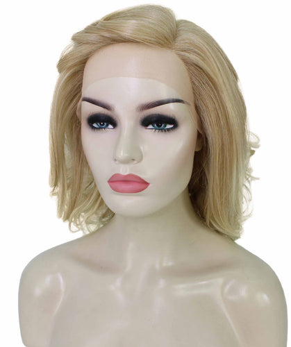 Golden Blonde with 613 Plantinum Tips swiss lace wig