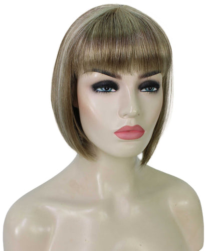 Honey Blonde with Light Brown Highlight bob wigs for women