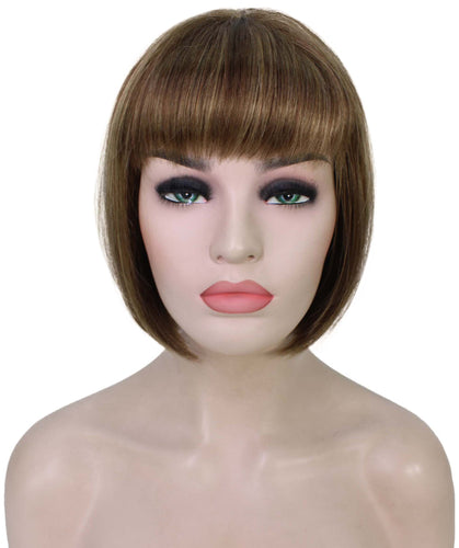  Light Brown with Blonde Highlight Front bob wigs for women