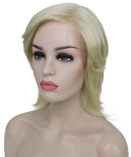Platinum Blonde short shaggy wigs