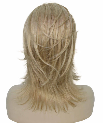 Light Blonde short shaggy wigs