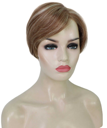 Light Blonde with Blonde Highlight Pixie Hair Wig