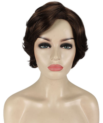 Chestnut Brown with Light Brown Highlight Pixie Bob Wig