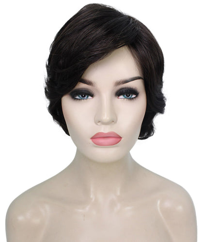 Off Black Pixie Bob Wig