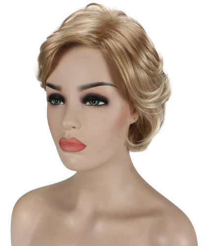 Golden Blonde with 613 Plantinum Tips Pixie Bob Wig