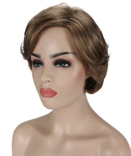 Light Ash Brown with Light Blonde Frost Pixie Bob Wig