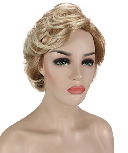 Golden Blonde with 613 Plantinum Tips Pixie Bob Wig