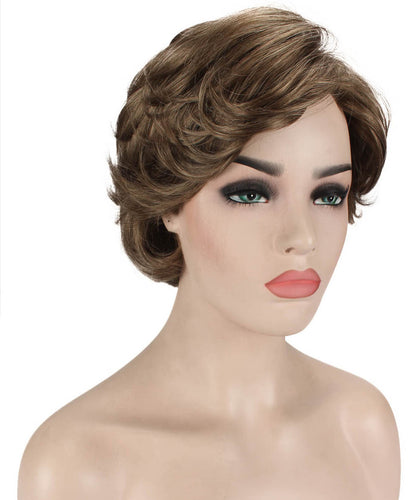 Ash Light Brown Pixie Bob Wig