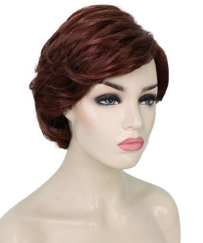 Dark Aurburn with Falme Auburn Foils Pixie Bob Wig