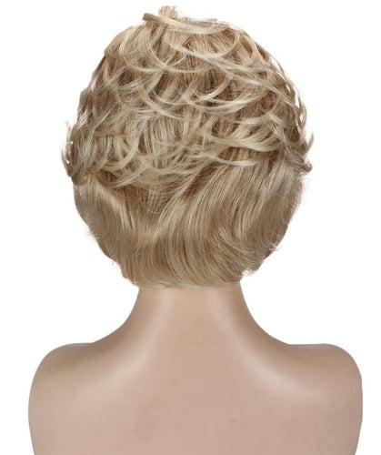 Golden Blonde with 613 Plantinum Tips Pixie Bob Wig