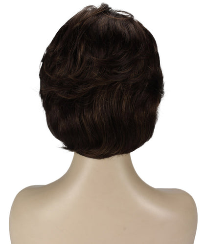 Chestnut Brown with Light Brown Highlight Pixie Bob Wig
