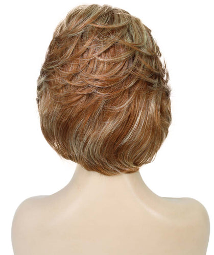 Light Aurburn with Bld Highlight Front Pixie Bob Wig