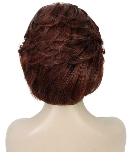 Dark Aurburn with Falme Auburn Foils Pixie Bob Wig