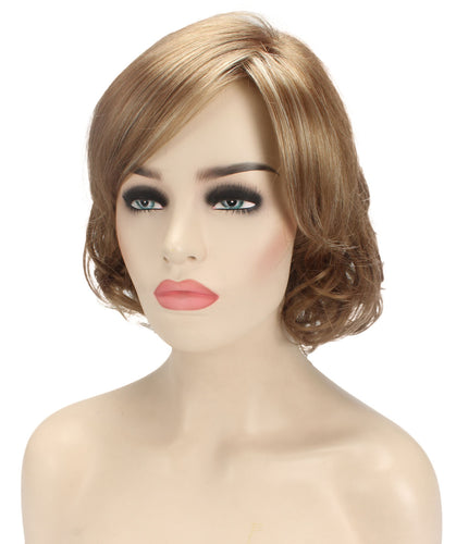 bob wigs with side part and bangs