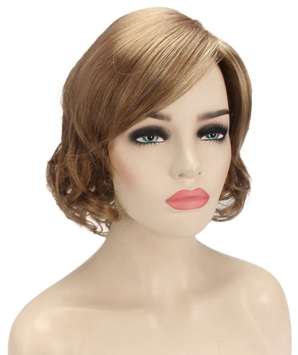 bob wigs with side part and bangs