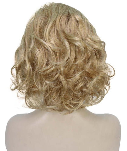Strawberry Blonde bob wigs with side part and bangs