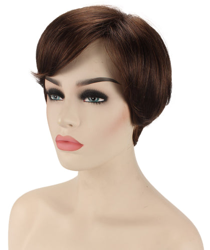 Dark Brown with Auburn highlights