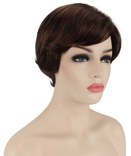 Dark Brown with Auburn highlights