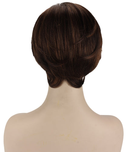 Dark Brown with Auburn highlights