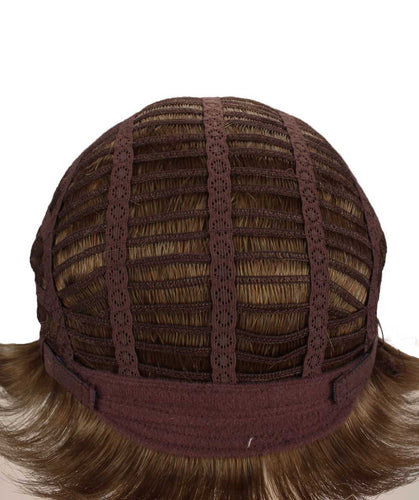 Medium Auburn with Light Aurburn Tips layered bob wig
