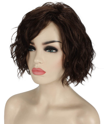 Chestnut Brown tousled bob wig