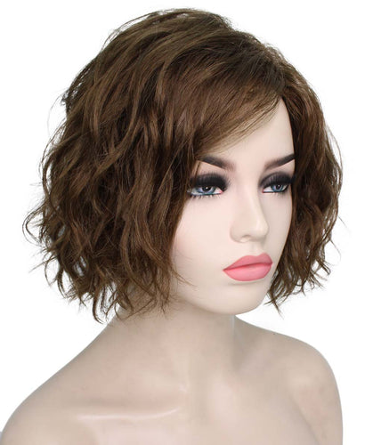 Light Brown tousled bob wig