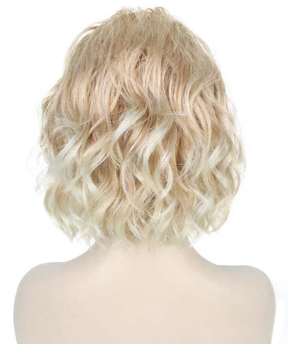 Golden Blonde with 613 Plantinum Tips tousled bob wig