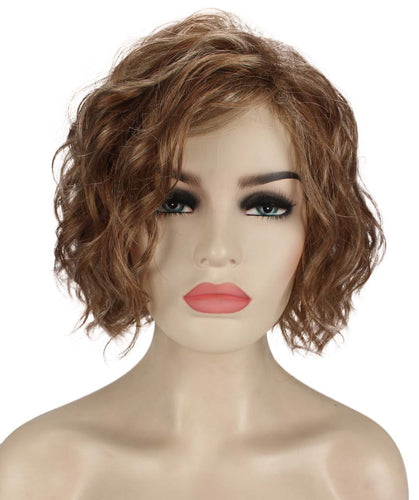 Light Blonde with Blonde Highlight tousled bob wig
