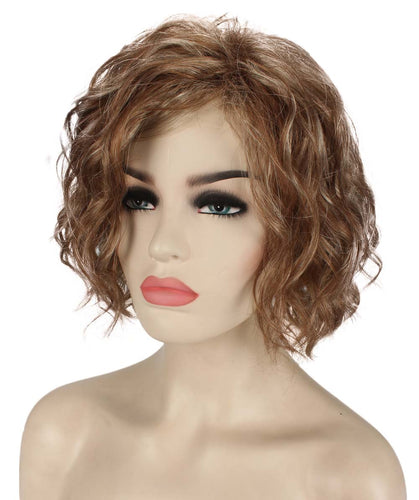 Light Blonde with Blonde Highlight tousled bob wig