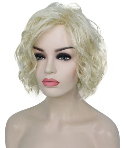 Platinum Blonde tousled bob wig