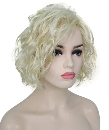 Platinum Blonde tousled bob wig