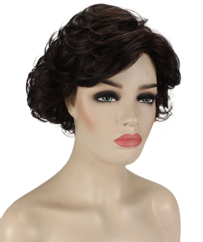 Chestnut Brown with Light Brown Highlight elizabeth wig