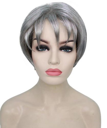 Gloria Wig by Still Me | Angled Bob with Wispy Bangs | Kanekalon Synthetic Full Wig