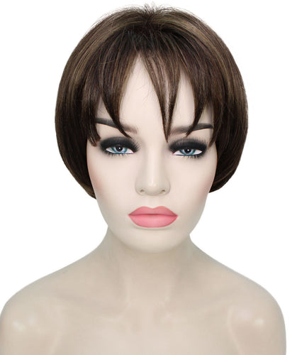 Gloria Wig by Still Me | Angled Bob with Wispy Bangs | Kanekalon Synthetic Full Wig