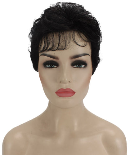 Black short pixie wigs