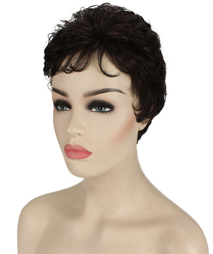 Off Black short pixie wigs