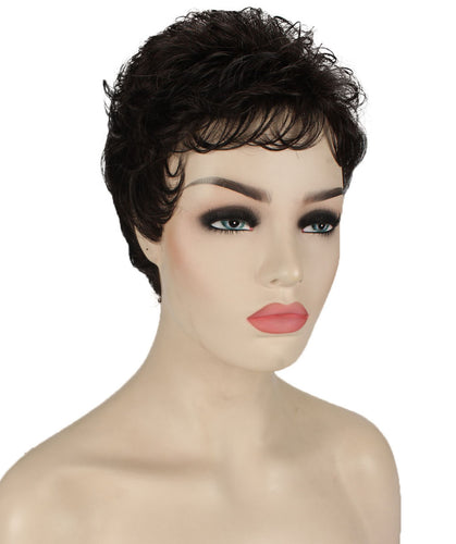 Off Black short pixie wigs