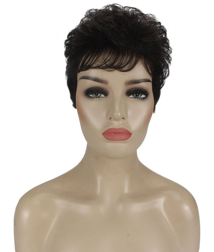 Dark Brown short pixie wigs