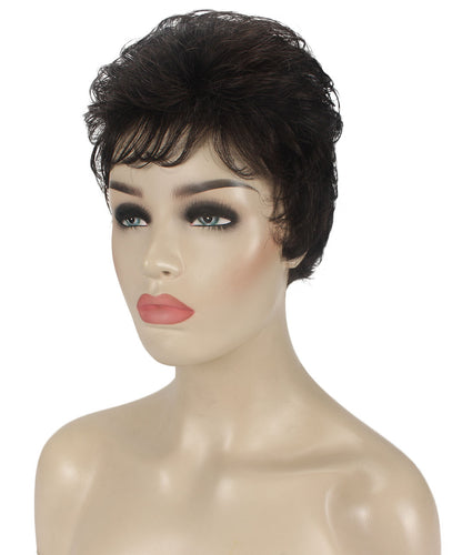 Dark Brown short pixie wigs