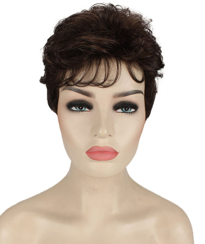 Chestnut Brown short pixie wigs