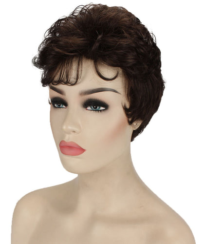 Chestnut Brown short pixie wigs