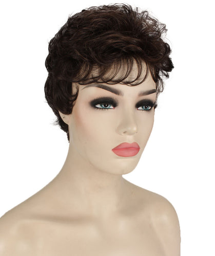 Chestnut Brown short pixie wigs