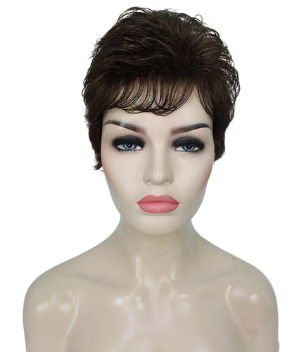 Medium Brown short pixie wigs